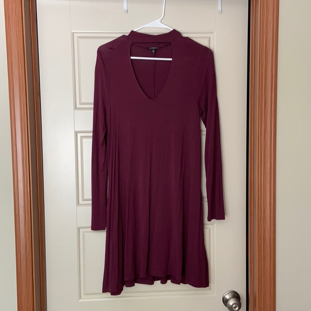 Express Long Sleeve Dress - Merlot